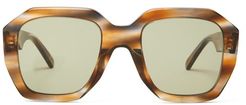 Square Tortoiseshell-acetate Sunglasses - Womens - Light Brown