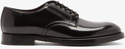 Giotto Polished-leather Derby Shoes - Mens - Black