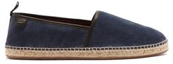 Leather-piped Suede Espadrilles - Mens - Blue