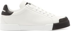 Logo-embossed Panelled Leather Trainers - Mens - White Black
