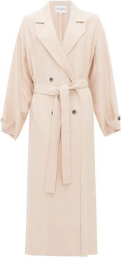 The Jany Double-breasted Belted Trench Coat - Womens - Light Pink