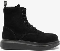 Hybrid Exaggerated-sole Suede Boots - Mens - Black