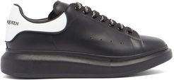 Raised-sole Low-top Leather Trainers - Mens - Black