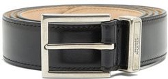 Identity Leather Belt - Mens - Black