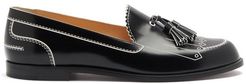 Trompinetta Embossed Leather Loafers - Womens - Black White