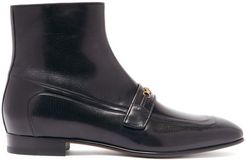 Dracma Gg-logo Leather Boots - Mens - Black