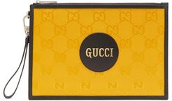 Off The Grid Gg-jacquard Canvas Pouch - Mens - Yellow