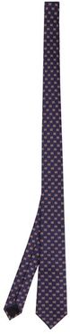 GG-jacquard Silk Tie - Mens - Blue