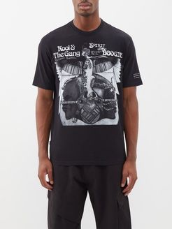 Spirit Of The Boogie-print Cotton-jersey T-shirt - Mens - Black