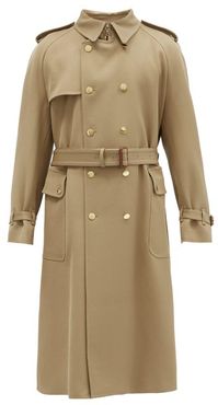 Double-breasted Wool-twill Trench Coat - Mens - Camel