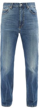 Stonewashed Straight-leg Jeans - Mens - Blue