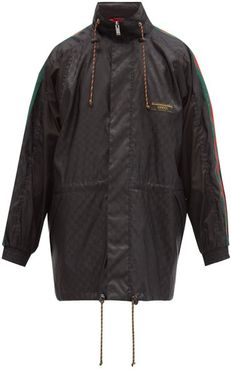 Stowaway-hood Gg-jacquard Shell Jacket - Mens - Black