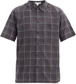 Checked Cotton-blend Poplin Shirt - Mens - Black Multi
