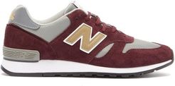 Made In England 670 Suede And Mesh Trainers - Mens - Grey Multi