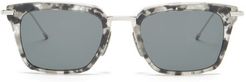 Tortoiseshell-acetate D-frame Sunglasses - Mens - Grey