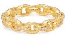 Row Pavé Diamond & 18kt Gold Ring - Womens - Gold