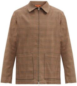 Marafon Checked Wool-blend Twill Jacket - Mens - Brown Multi