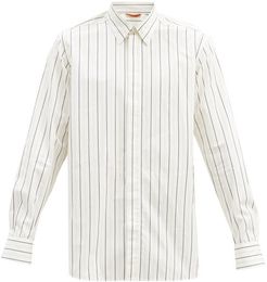 Trosa Striped Cotton-poplin Shirt - Mens - Cream