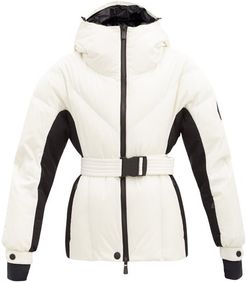 Frachey Hooded Belted Down Jacket - Womens - White