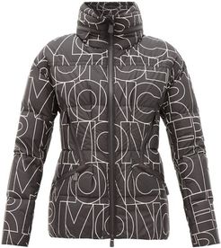 Dixence Logo-print Quilted Down Jacket - Womens - Black White