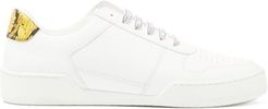Baroque-print Leather Trainers - Mens - White Multi
