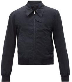 Harness-strap Cotton Trench Bomber Jacket - Mens - Navy