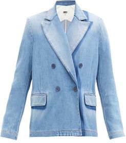 Double-breasted Denim Jacket - Womens - Denim