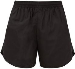 Bb-embroidered Shell Shorts - Womens - Black