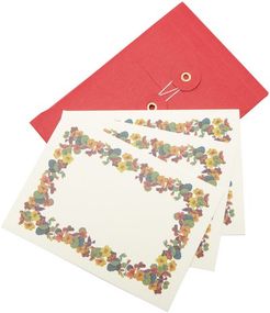 Set Of 12 Floral Paper Place Cards - Beige Multi