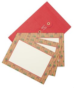 Set Of 12 Striped Paper Place Cards - Beige Stripe