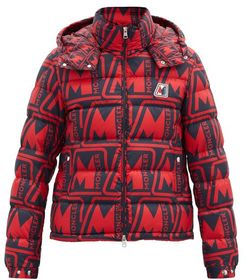 Frioland Logo-print Quilted Down Hooded Jacket - Mens - Red Multi