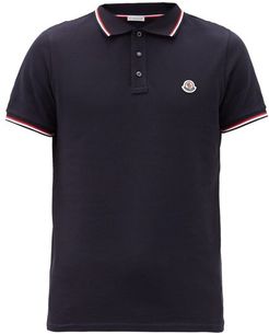 Logo-appliqué Cotton-piqué Polo Shirt - Mens - Navy