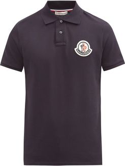 Logo-appliqué Cotton-piqué Polo Shirt - Mens - Navy
