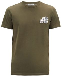 Double-logo Cotton T-shirt - Mens - Khaki