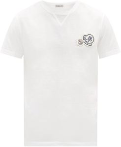 Double-logo Cotton-jersey T-shirt - Mens - White
