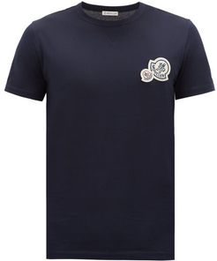 Double-logo Cotton-jersey T-shirt - Mens - Navy