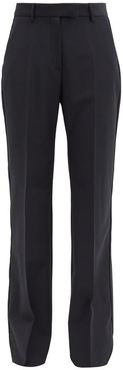 Amanda High-rise Wool-blend Trousers - Womens - Black