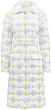 Candice Daisy Down-quilted Shell Coat - Womens - Blue White