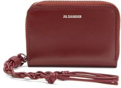 Braided-strap Leather Wallet - Womens - Burgundy