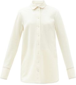 Felted Wool-jersey Longline Shirt - Womens - Ivory