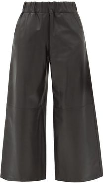 Leather Culottes - Womens - Black