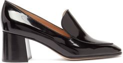 Block-heel 60 Patent-leather Loafers - Womens - Black