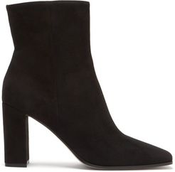 Square-toe 85 Suede Ankle Boots - Womens - Black