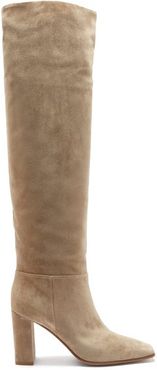 Hynde 85 Suede Knee-high Boots - Womens - Brown