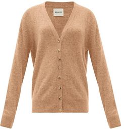 Amelia V-neck Cashmere Cardigan - Womens - Camel