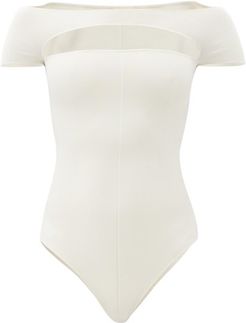 Talie Off-the-shoulder Cutout Jersey Bodysuit - Womens - Ivory