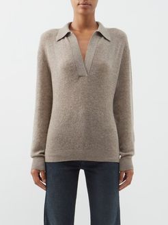 Jo V-neck Cashmere-blend Sweater - Womens - Beige