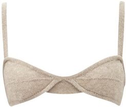 Eda Underwired Cashmere Bralette - Womens - Beige