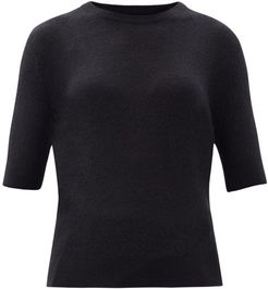 Dianna Short-sleeved Cashmere-blend Sweater - Womens - Black
