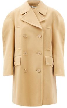 Double-breasted Felted-wool Pea Coat - Womens - Camel